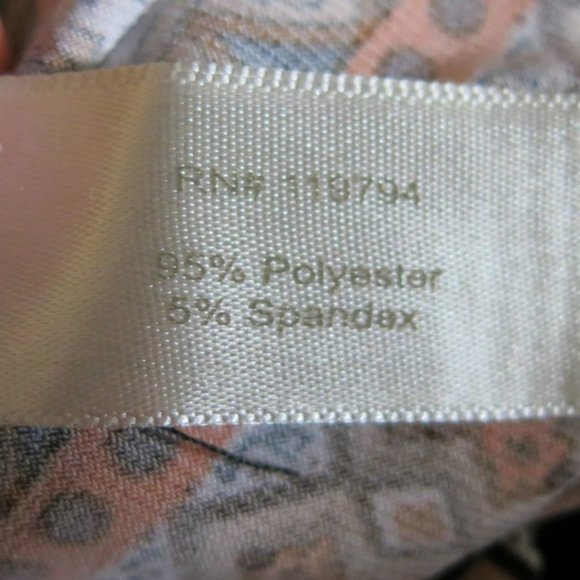 ONE WORLD 3/4 Sleeve V Neck Top Blouse NO SIZE TAG - Picture 4 of 4